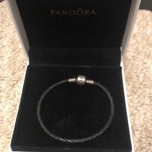 Pandora Black and sterling silver bracelet